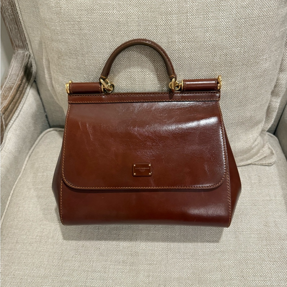Dolce & Gabbana Brown Leather Satchel - Picture 8 of 10
